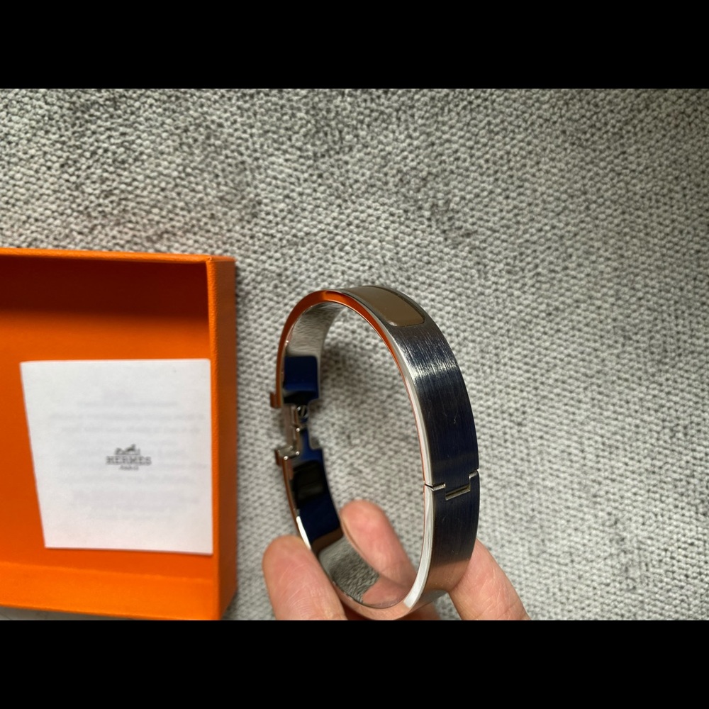 Hermes clic clac HH bracelet etain matte - Picture 6 of 9